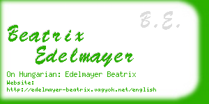 beatrix edelmayer business card